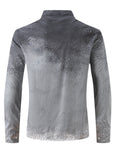 kkboxly  Men's Shirt Top Ombre Turn-Down Collar Long Sleeves Closure Regular Fit Male Casual Shirt For Daily