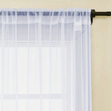 kkboxly 2 Panels of Luxurious White Sheer Curtains with Rod Pocket Top - Enhance Your Living Room, Bedroom, or Office with Soft Filtered Light, Privacy, and Elegance - Perfect for Home Decor