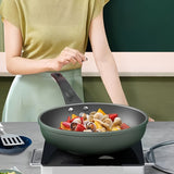 kkboxly 9.5-Inch Premium Non-Stick Cast Iron Skillet with Mirror Satin Finish, Thick Base, and Green Handle - Dishwasher Safe, Compatible with Smooth Surface Non-Induction Stovetops for Cooking Eggs, Steak, Pancakes