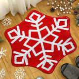 New simple and creative Christmas snowflake floor mat bathroom absorbent non-slip mat carpet floor mat household bathroom door mat floor mat