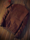 kkboxly  Men's Spring And Autumn Side Seam Pocket Youth Ordinary Slim Snap Button Casual Fashion Jacket