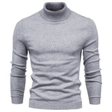 kkboxly  All Match Best Sellers Autumn Winter Pullover Men Solid Turtleneck Sweaters