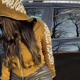kkboxly  Full Zip Up Hooded Sweatshirts, Long Sleeve Top Solid Color Jacket, Graphic Sweatshirt Hoodies Women's Sweatshirts