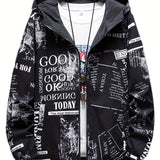 kkboxly  Spring Autumn Mens Casual Reversible Hoodie Jacket Men Clothes Men's Zip-up Windbreaker Coat Outerwear