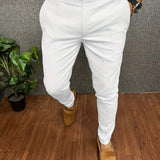 kkboxly kkboxly  Men's Elegant Slacks, Semi-formal Dress Pants For Business Banquet