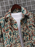kkboxly  Allover Print Stylish Jacket For Fall Winter School