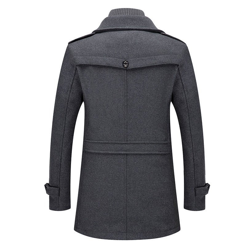 kkboxly  Slim Style Men's Winter Thick Warm Zip Up Pea Coat Jacket Gifts Christmas Gifts Best Sellers