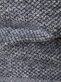 Plus Size Men's Solid Knit Cardigan For Spring Fall