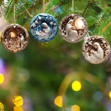 kkboxly 8Pcs Nativity Scene Ornaments Christmas Tree Ornaments Set Birth Of Hanging Decorations Holy Religious Gifts Nativity Scene Gifts