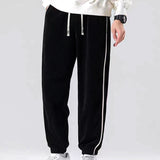 kkboxly  Drawstring Sweatpants Loose Fit Pants Men's Casual Slightly Stretch Joggers For Men Spring Autumn Running Jogging