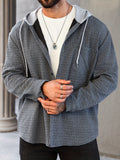 kkboxly  Plus Size Men's Hooded Jacket For Spring Fall Winter, Men's Clothing
