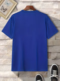 kkboxly  Cross Eyes Smile Face Print, Men's Graphic T-shirt, Casual Comfy Tees Tshirts For Summer, Men's Clothing Tops