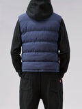 kkboxly Men's Autumn/Winter  Lightweight Sleeveless Zip-up Padded Vest With Chest Pockets