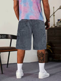 kkboxly  Classic Design Big Pockets Denim Shorts, Men's Casual Street Style Denim Shorts For Summer