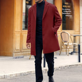 kkboxly  Plus Size Men's Solid Coat Fleece Button Up Jacket Oversized Tops For Spring/autumn, Men's Clothing