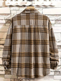 kkboxly  Classic Plaid Jackets For Men Dual Chest Pockets Button Up Lapel Stylish Coat Jackets For Men