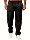 kkboxly  Mens Cargo Work Trousers Casual Thin Style Relaxed Fit Stretch Combat Tracksuit
