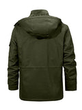 kkboxly  Warm Fleece Hooded Jacket, Men's Casual Multi Pocket Jacket Coat For Fall Winter