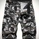 kkboxly  Men's Cotton Cargo Multi-pocket Shorts Camouflage Military Casual Shorts