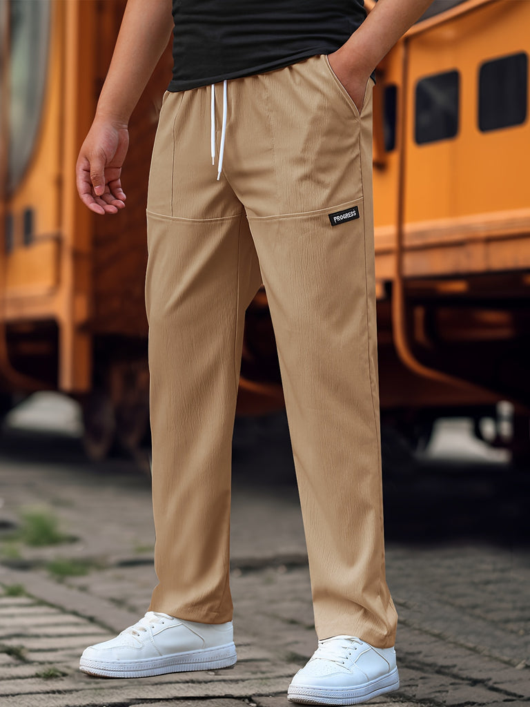 kkboxly  Men's Casual Thin Trousers For Spring Summer Leisure Activities