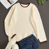 kkboxly  Men's Thermal Casual Knitted Pullover Sweater