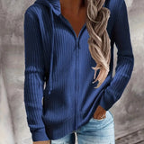 kkboxly  Zip Up Drawstring Hoodies, Casual Soldi Long Sleeve Sweatshirt, Women's Clothing