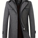 kkboxly  New Wool Coat Men's Business Casual Thick Warm Slim Jacket