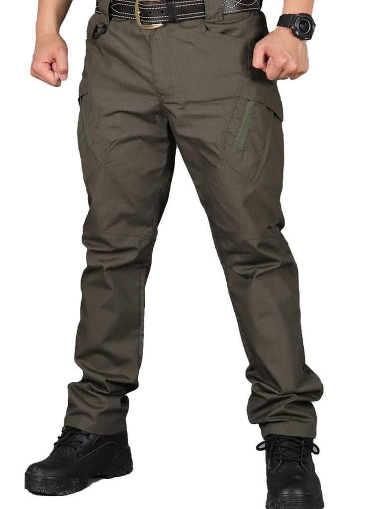 kkboxly Men's Ripstop Tactical Pants Waterproof Cargo Pants Lightweight Hiking Work Pants With Multi Pockets