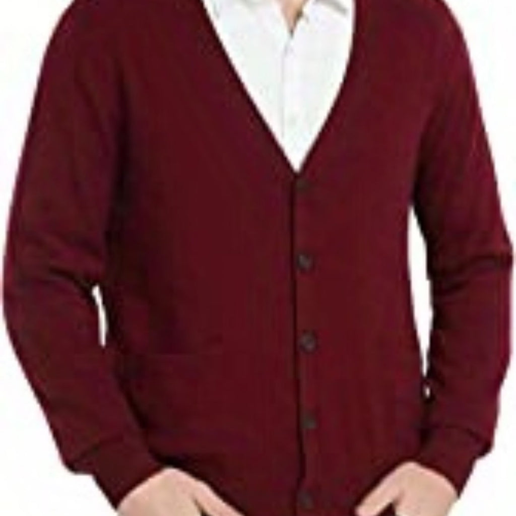 kkboxly  Men's Work V-neck Long Sleeves Button Cardigan Sweaters