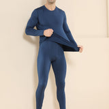 kkboxly  Men's Fleece Thermal Underwear Set, Base Layer Sets For Fall And Winter