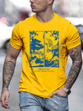 kkboxly kkboxly Japanese Style Painting Print Men's T-shirt, Crew Neck Short Sleeve Tops, Graphic Tee Men's Summer Clothes, Men's Outfits