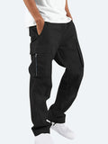 kkboxly  Trendy Solid Cargo Pants, Men's Multi Flap Pocket Trousers, Loose Casual Outdoor Pants, Men's Work Pants Outdoors Streetwear Hip Hop Style