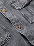 kkboxly  Men's Street Style Button Up Denim Jacket