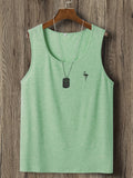 kkboxly  Stylish Flamingo Pattern Print Men's Loose Lapel Collar Casual Vest, Men's Clothing