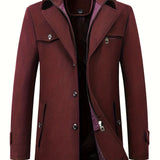 kkboxly  New Wool Coat Men's Business Casual Thick Warm Slim Jacket