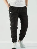 kkboxly  Classic Cargo Pants, Men's Multi Flap Pocket Trousers, Loose Casual Outdoor Pants, Men's Work Pants Outdoors Streetwear Hiphop Style