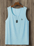 kkboxly  Stylish Flamingo Pattern Print Men's Loose Lapel Collar Casual Vest, Men's Clothing