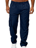 kkboxly  Mens Cargo Work Trousers Casual Thin Style Relaxed Fit Stretch Combat Tracksuit