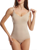 Shapewear Bodysuit For Women, Boat Neck Slim Fit Bodysuits With Crotch Buckle, Sling Underwear One-Piece Shaping Clothes