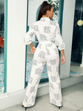 kkboxly  Women's Long Sleeve Knee Length Elegant Print Dress, Elegant Wrap V-Neck Homecoming Cocktail Party Dress Cocktail Party