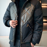 kkboxly  Men's Casual Detachable Hooded Warm Quilted Jacket For Fall Winter