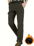 kkboxly  Summer Men Pants Waterproof Cargo Pants Lightweight Quick Drying Tactical Trousers Solid Armygreen Black Pants Man Casual Elastic Waist Men's Trousers Plus Size S-4XL New