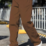 kkboxly  Loose Fit Jeans, Men's Casual Street Style Denim Pants With Pockets