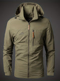 kkboxly  Men's Soft-Shell Varsity Jacket: Waterproof & Windproof Protection For Spring & Fall Outdoors!