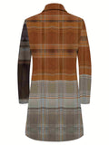 kkboxly  Plus Size Men's Plaid Windbreaker Coat Spring Fall Winter Fashion Tops Oversized Jacket For Males, Men's Clothing