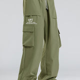 kkboxly kkboxly  Men's Relaxed Fit Drawstring Cargo Pants With Pockets, Loose Trendy Overalls