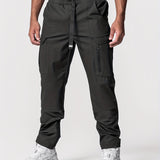 Men's Spring And Autumn Cargo Style Long Trousers With Multi-Pocket, Male Casual Loose Trousers