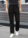 kkboxly  Trendy Solid Cargo Pants, Men's Multi Flap Pocket Trousers, Loose Casual Outdoor Pants, Men's Work Pants Outdoors Streetwear Hip Hop Style