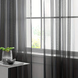kkboxly 1pcs/set Pure Colour Sheer Voile Window Treatment With Rod Pocket Curtain Panels Suitable For Use In Kitchens, Bedrooms, And Living Rooms (white 52x84)