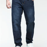Plus Size Men's Stretch Jeans, Casual Loose Straight Jeans For Big And Tall Guys, Best Sellers Gifts